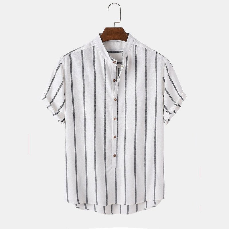 Gestreifte Henley-Shirts aus Baumwolle | Keine Verkäufe in den letzten 90 Tagen