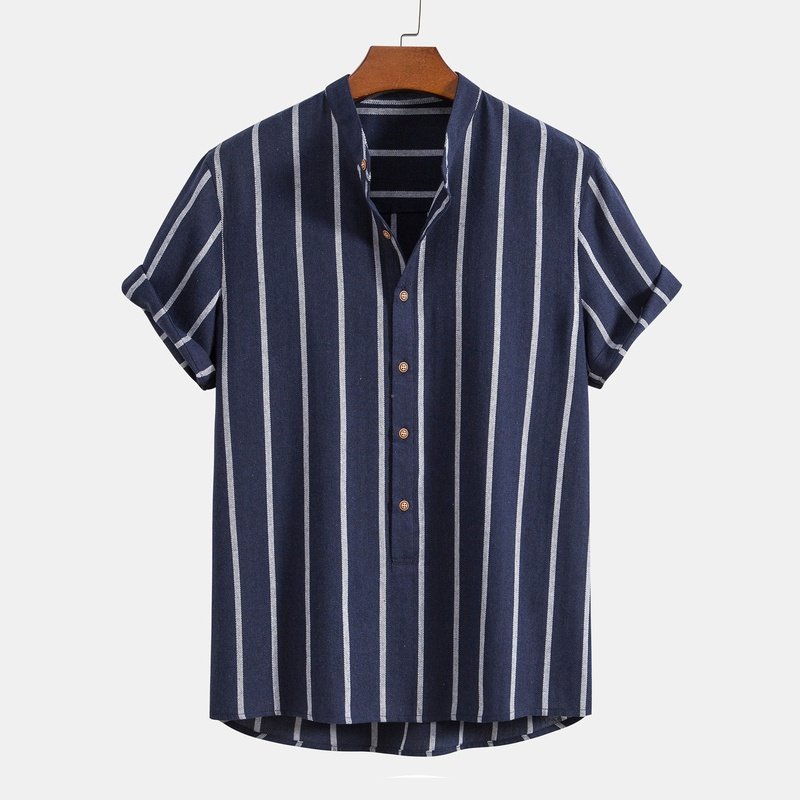 Gestreifte Henley-Shirts aus Baumwolle | Keine Verkäufe in den letzten 90 Tagen