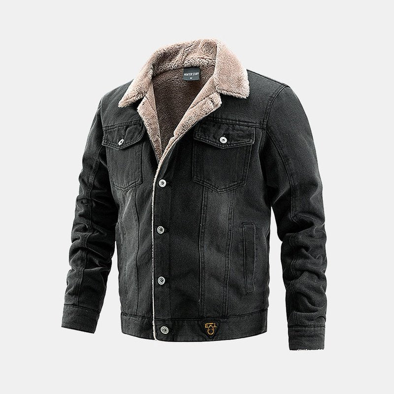 Regular Faux Fur Denim Jacket – OBSYSS - Main Image