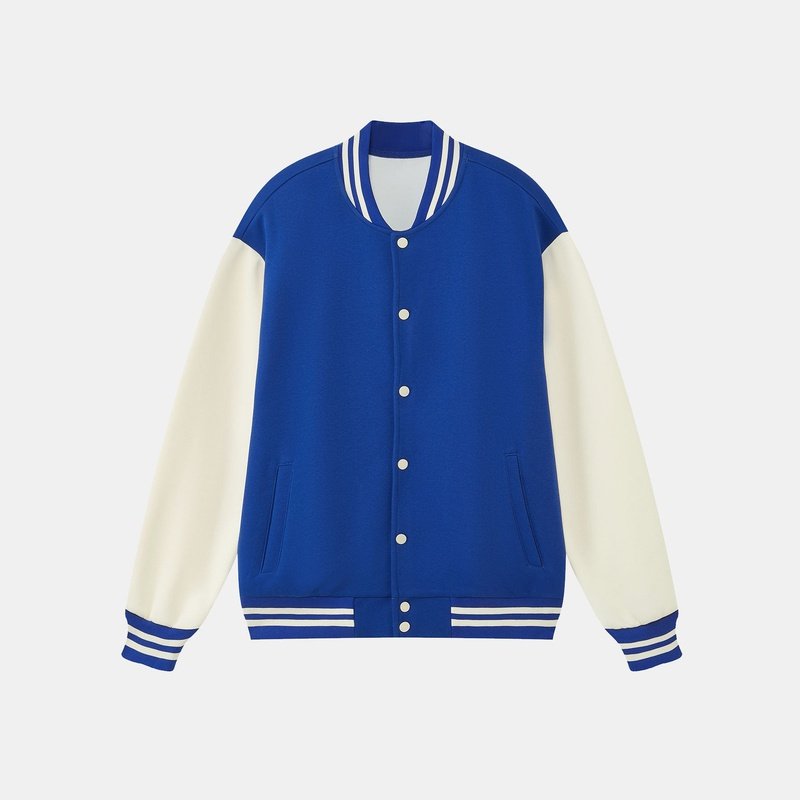 Jersey-Kontrast-Preppy-Jacke