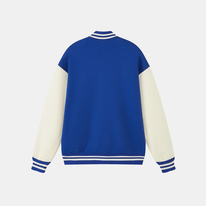 Jersey-Kontrast-Preppy-Jacke