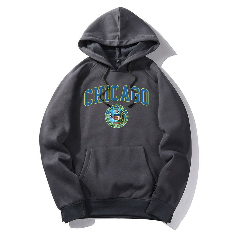 Kapuzenpullover mit Chicago-Print