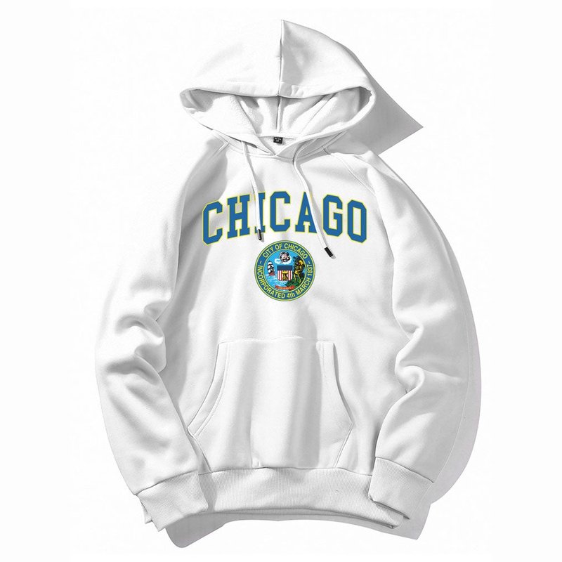 Kapuzenpullover mit Chicago-Print