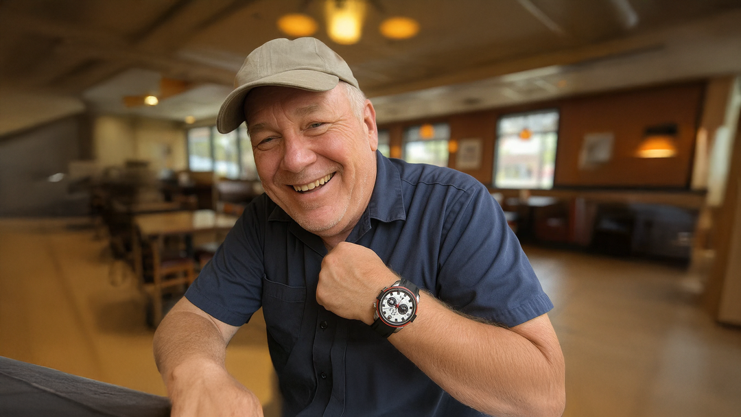 a man enjoying his obsyss under $99 watch