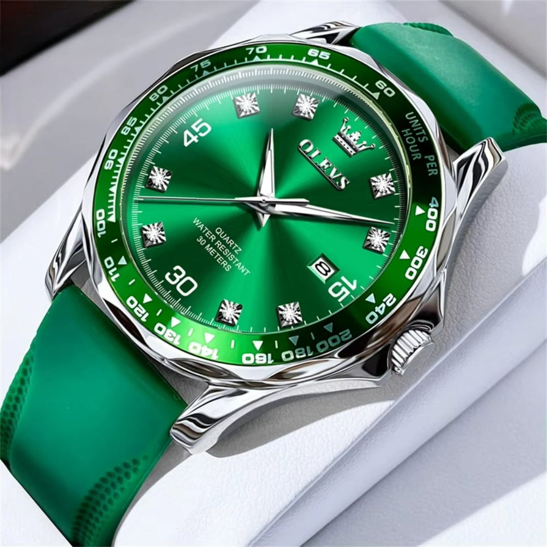 3_3e85e589-9afa-49a4-8568-a839d76d04c7 OLEVS - Époque Green Silver (Silicone)