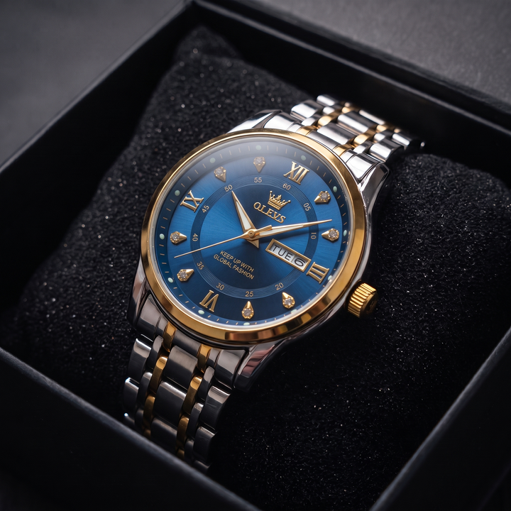 OLEVS - Magnate Silver Gold Blue