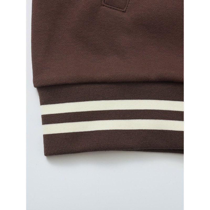 Jersey-Kontrast-Preppy-Jacke