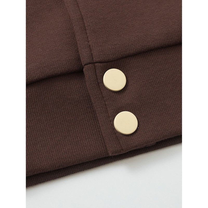 Jersey-Kontrast-Preppy-Jacke