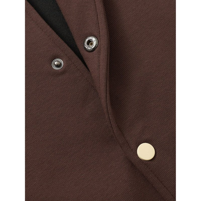 Jersey-Kontrast-Preppy-Jacke