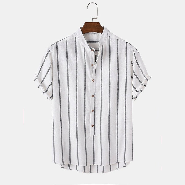 Stripes Cotton Henley Shirts
