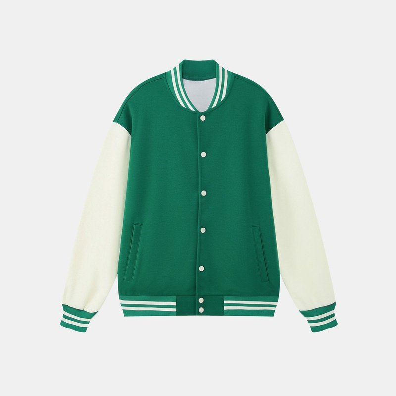 Jersey-Kontrast-Preppy-Jacke