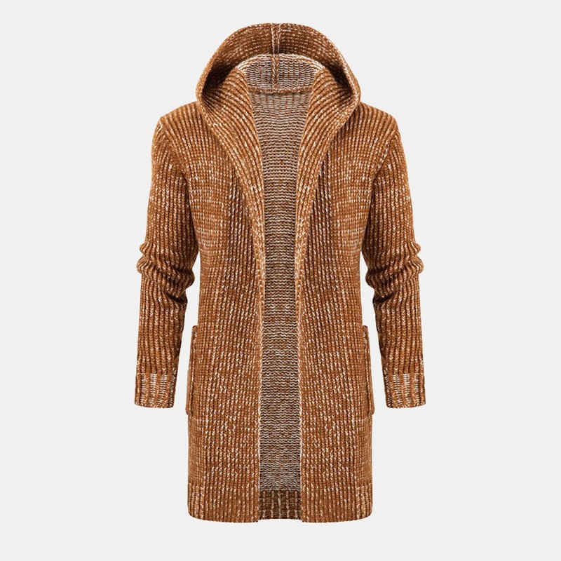 Knitted Hooded Cardigan