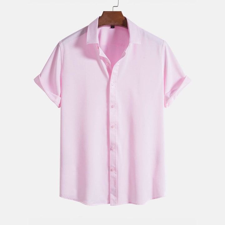 Solid Color Lapel Basic Shirts