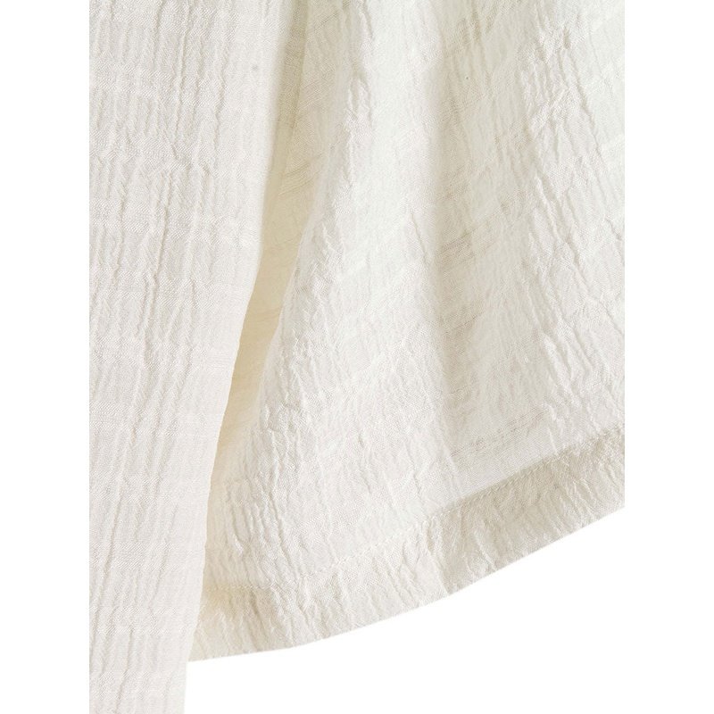 Textured Fabric Short Sleeve Shirt