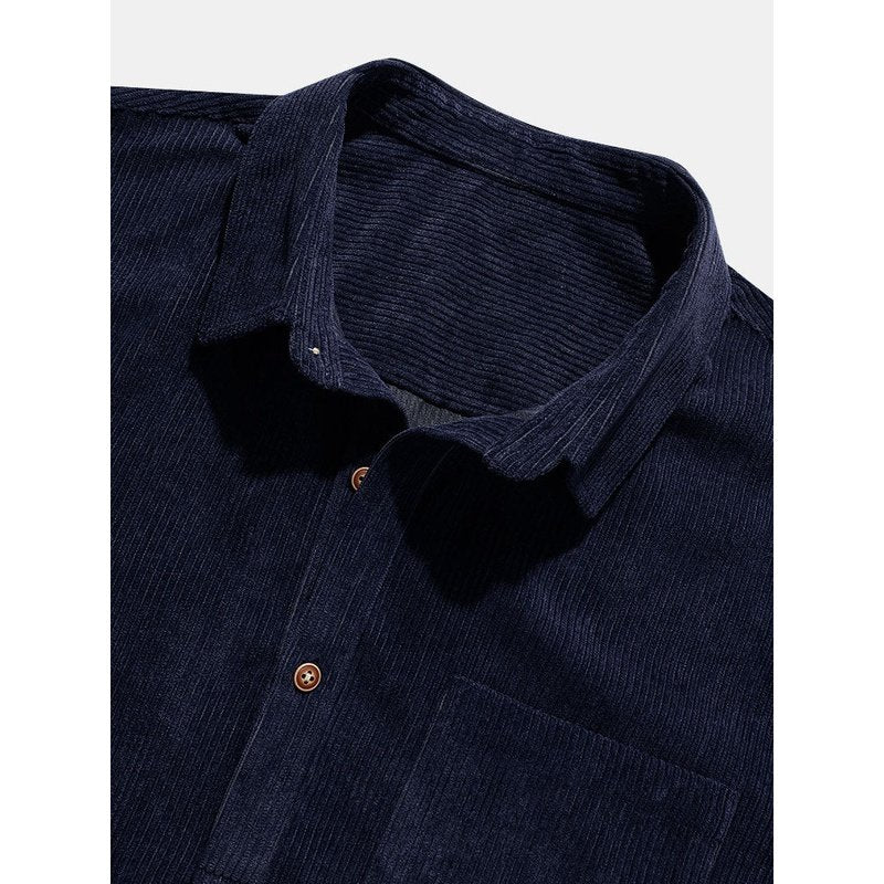 Corduroy Short Basic Shirts