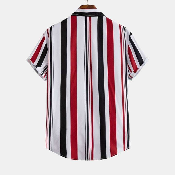 Colored Striped Print Shirt