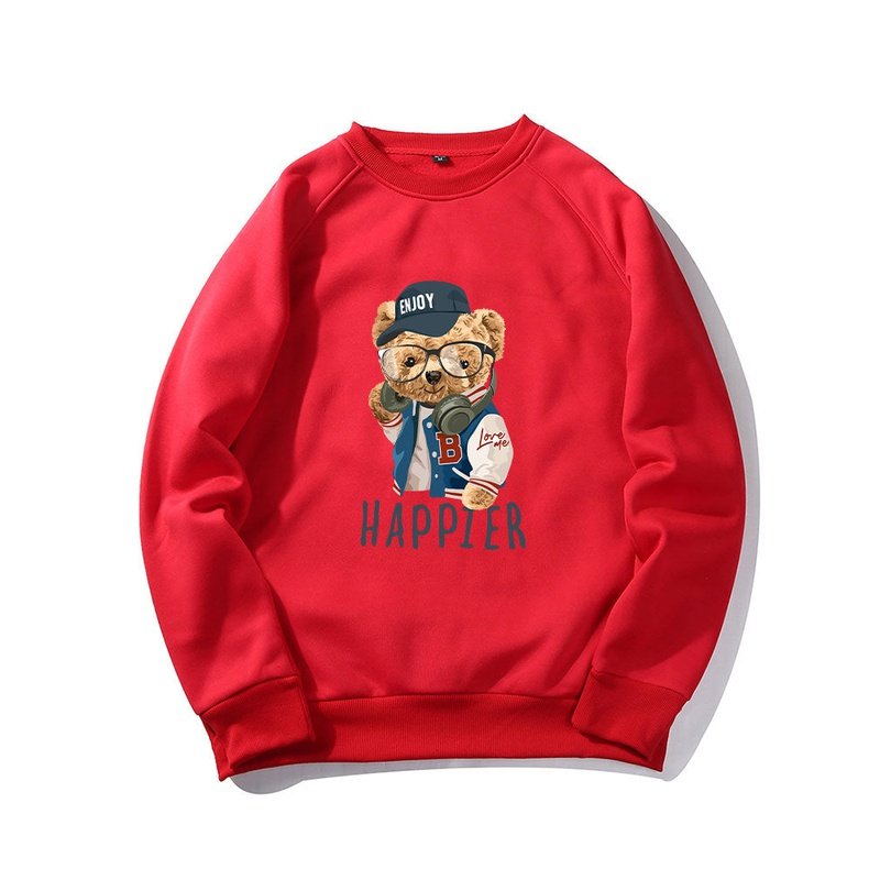 Jacket Bear Print Raglan Sweatshirt