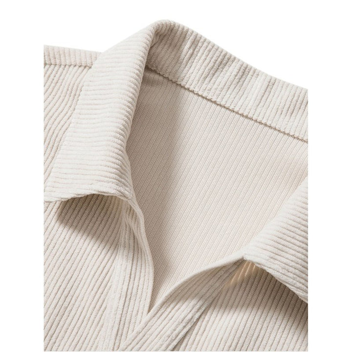 Short Sleeve Corduroy Polo Shirt