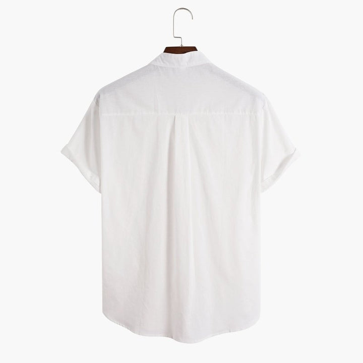 Linen Short Sleeve Basic Shirts