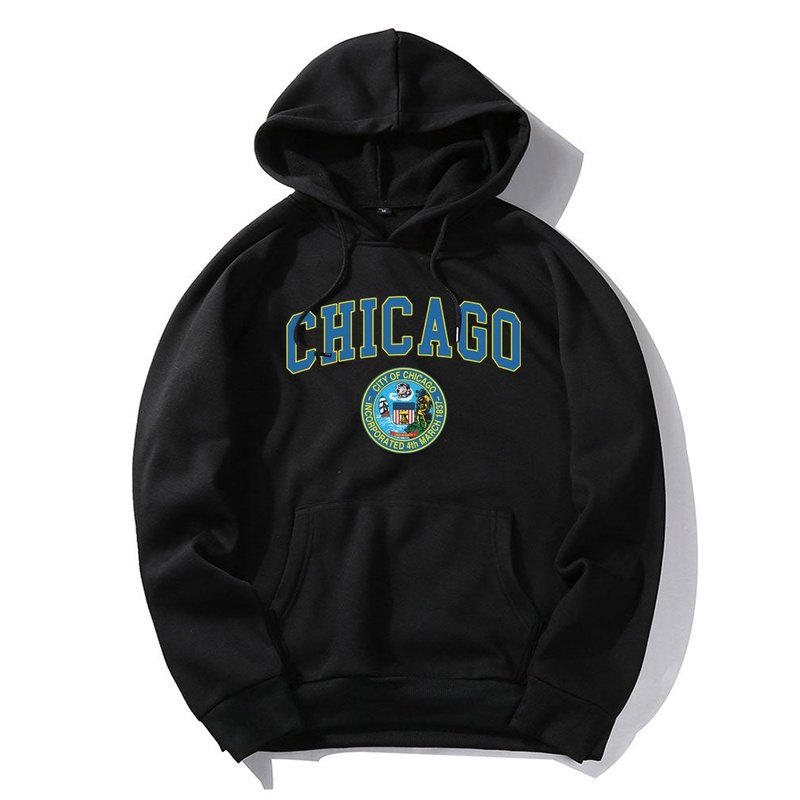 Kapuzenpullover mit Chicago-Print