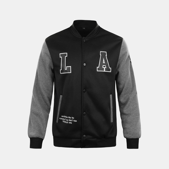 LA Print Baseball Jacket