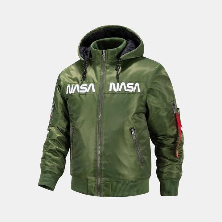 NASA Embroidery Hooded Jacket