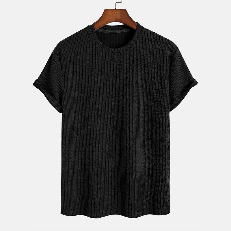 Muscle Fit Ribbed T-Shirt