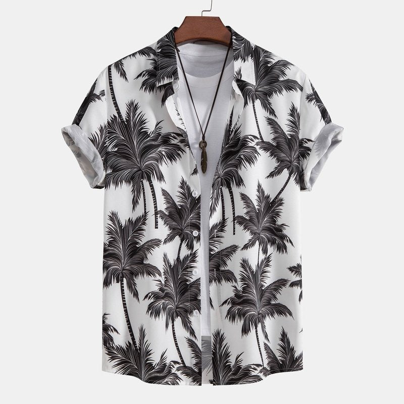 Palm Tree Print Shirt And Short