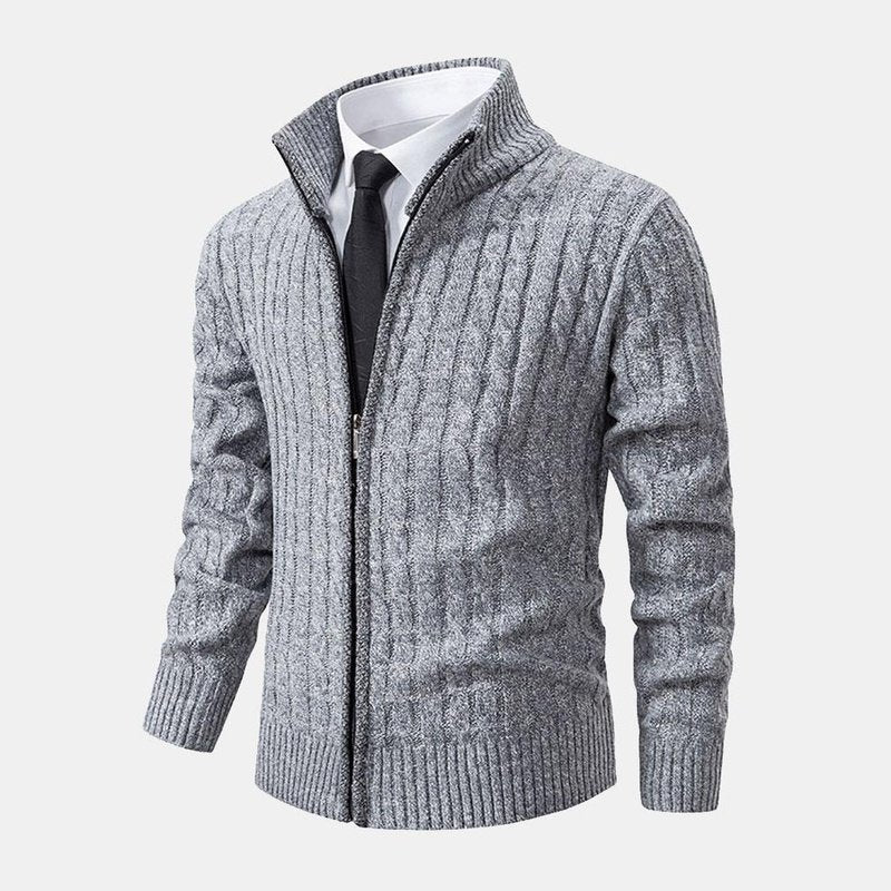 Braided Zip Sweater
