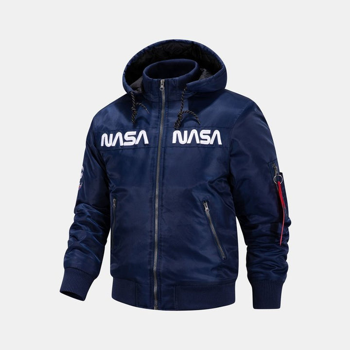 NASA Embroidery Hooded Jacket