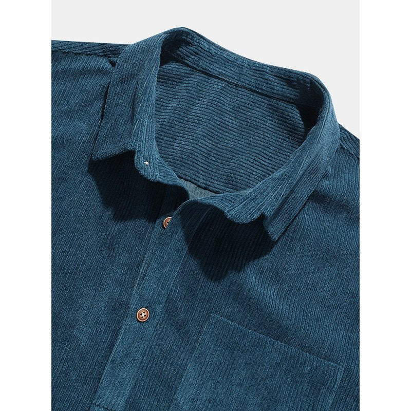 Corduroy Short Basic Shirts